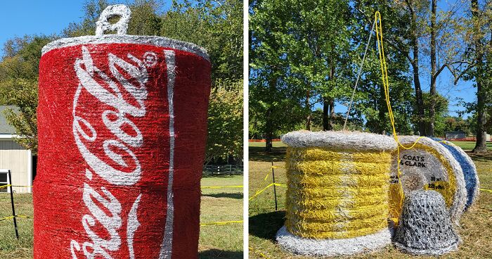 I Create Giant Hay Bale Art For An Annual Halloween Event (8 New Pics)