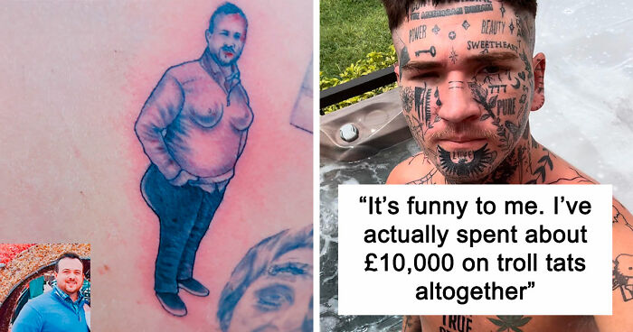 Man Gets Banned From TikTok 20 Times For Trolling Haters By Getting Their Face Tattooed