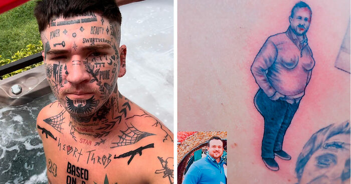 Guy Tattoos Restraining Orders, Family Pics, Nana’s Gravestones To Get Back At His Haters