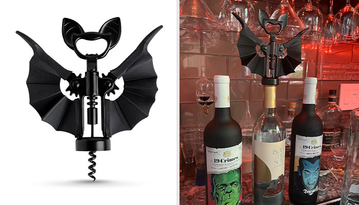 Wine And Scream: Uncork The Frightful Fun With The Spooky Bat Wine Opener - Embrace The Dark Side As This Ghoulishly Stylish Tool Pries Open Bottles