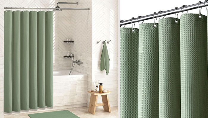 Shower Essentials - Dynamene Sage Green Shower Curtain