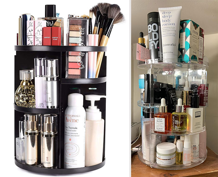 55% Off A Sanipoe 360 Rotating Makeup Organizer