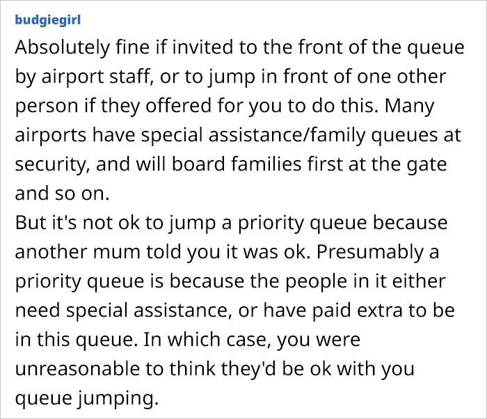 "[Am I Being Unreasonable] To Think That It's OK To Jump The Queue When With An Infant?"