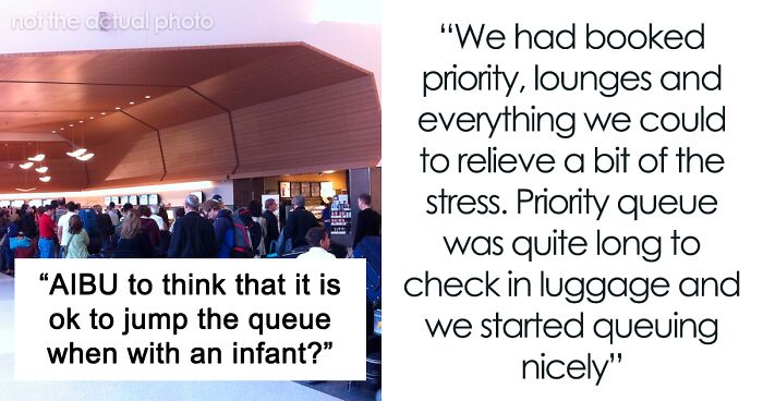 Mother Of A 3 M.O. Cuts In Line At The Airport Luggage Check-In, Gets Called Out By Other Passengers