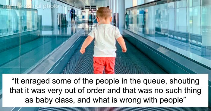 Airport Queue Nearly Livid As This Mom With A Tot Cuts In Line, She Ponders If It Was Appropriate