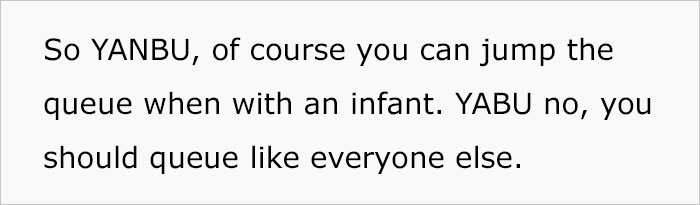 "[Am I Being Unreasonable] To Think That It's OK To Jump The Queue When With An Infant?"