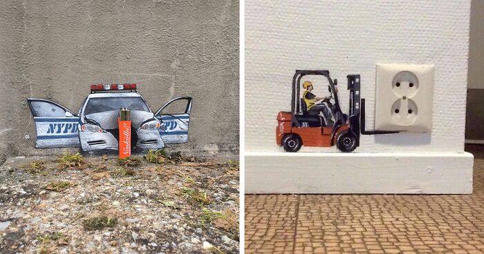 This Artist Makes The Streets Fun Again And Created Tiny-Size Graffiti (20 New Pics)