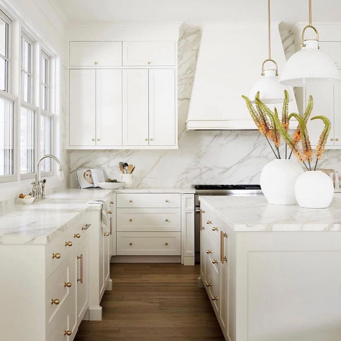 white and bright kitchen 
