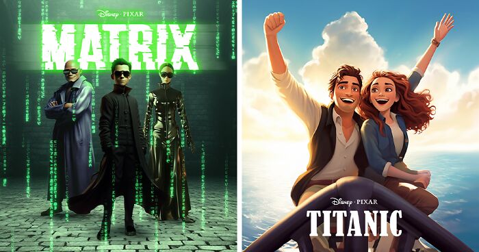 With The Help Of Photoshop And AI, I Reimagined Famous Movies In Disney's Pixar Style (37 Pics)