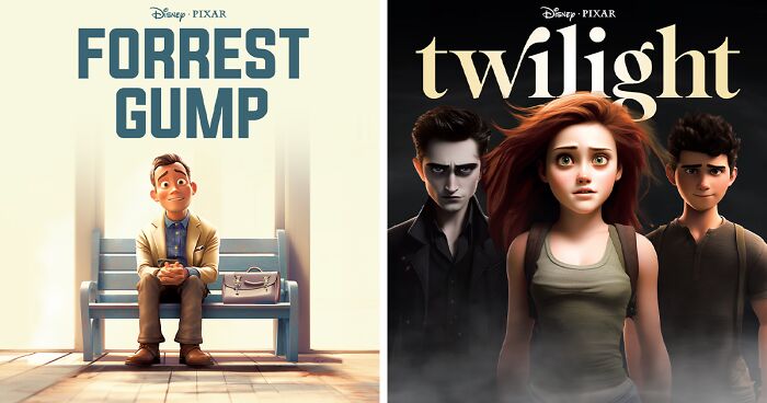 I Used Photoshop And AI To Give Famous Movies A Pixar Makeover (37 Pics)