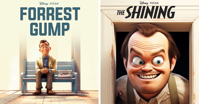 With The Help Of Photoshop And AI, I Reimagined Famous Movies In Disney's Pixar Style (37 Pics)