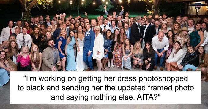 Bride Asks Photoshoppers To Remove Entitled Attention Hog From Her Wedding Pics