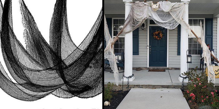 Alpurple 6 Pcs Halloween Creepy Cloth: Drape it over doors and windows for a spooky effect!