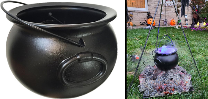 GIFTEXPRESS 8" Black Cauldron Kettle: Perfect for adding a touch of witchy magic to your decorations and treating trick-or-treaters with spooky goodies.