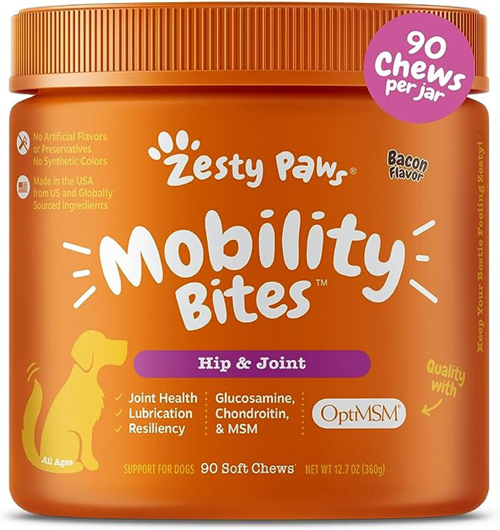 Zesty Paws Mobility Bites Dog Joint Supplement