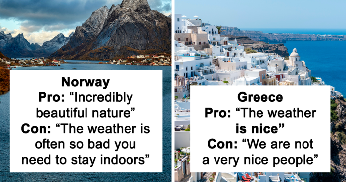  Pros And Cons: 57 People Expose Their Home Countries