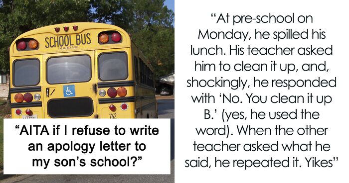 3 Y.O. Drops B-Word On Teacher After Lunch Disaster, School Wants A Written Apology, Parents Refuse