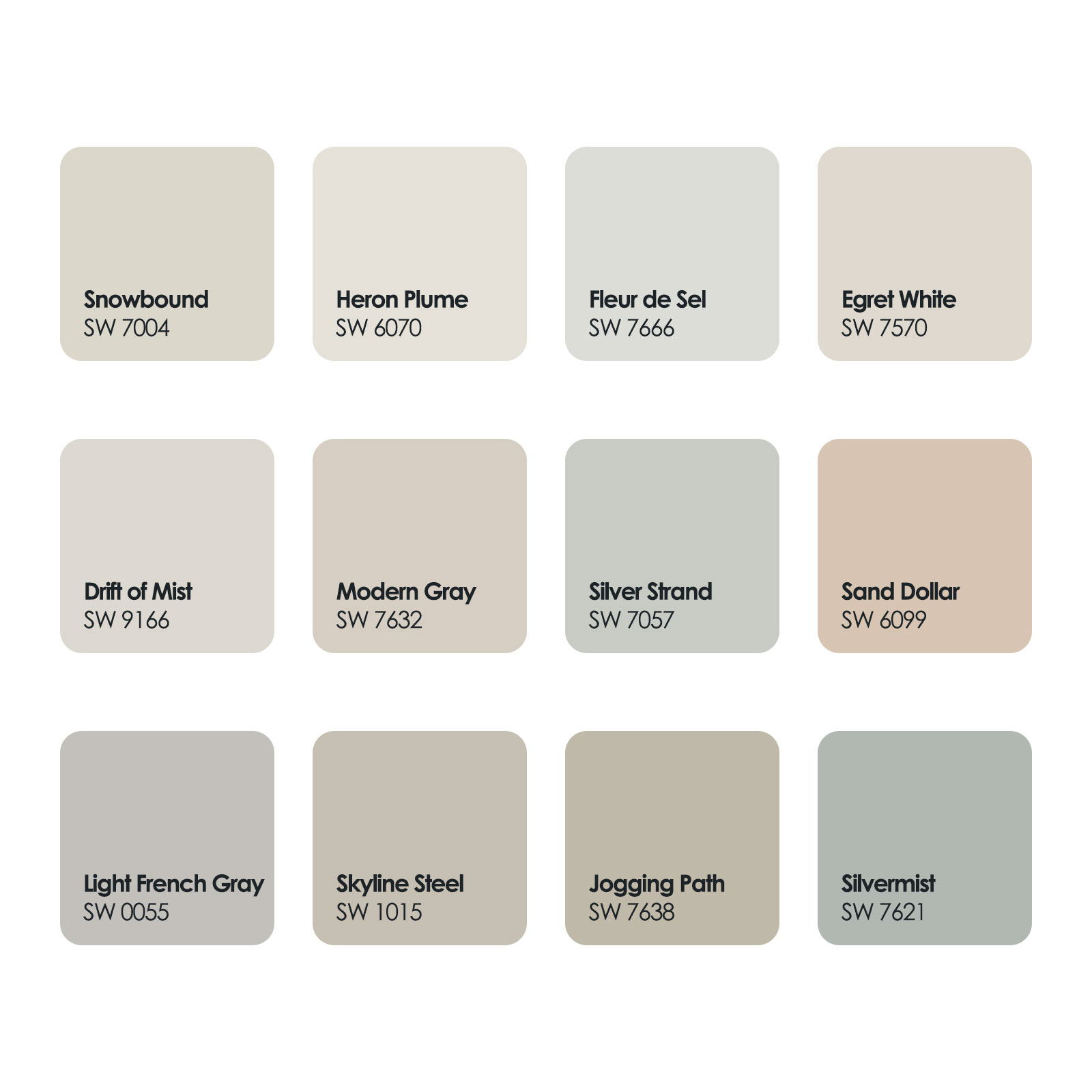 Light French Gray SW 0055, Neutral Paint Colors