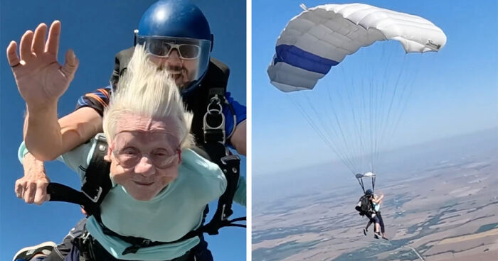 104-Year-Old Grandmother Sets Tandem Skydiving World Record