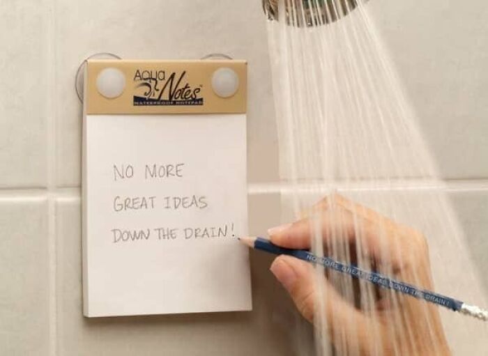 A Waterproof Notepad So You Can Jot Down Notes Or Brilliant Ideas In The Shower