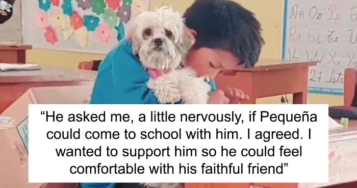 Teacher Shows Compassion To Struggling Student By Allowing Him To Bring His Dog To School