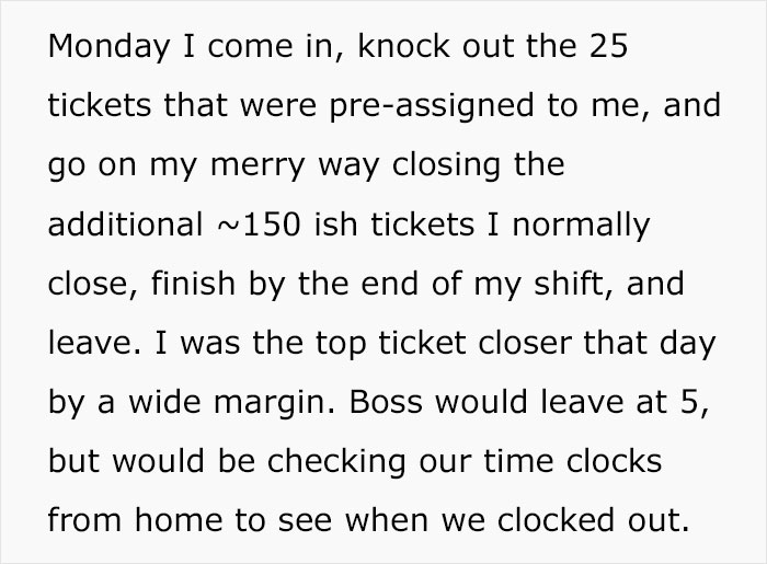 Boss Wants The Most Efficient Employee To Stay Late Like Everyone Else, They Maliciously Comply