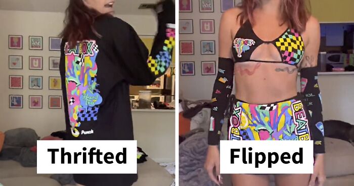 31 Amazing Outfits Made From Things This Woman Found At The Thrift Store