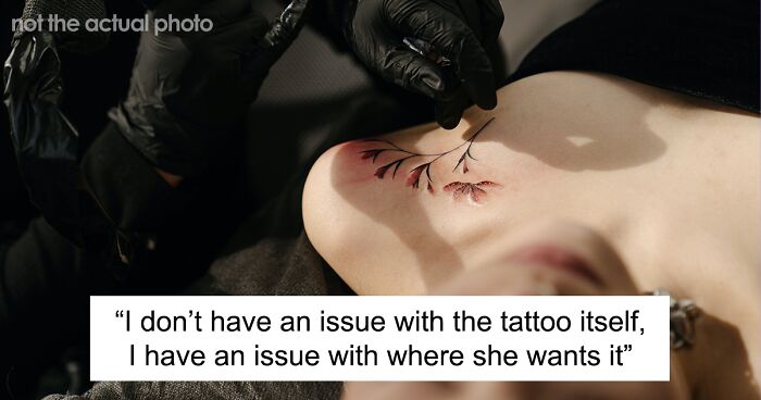 Guy Repeatedly Tells Wife He Dislikes Her Tattoo Placement, Dividing Netizens Into Two Camps