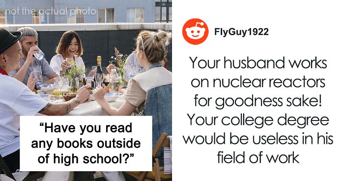 Wife Berates Man’s Education In Front Of Book-Loving Friends, Is Confused When He Gets Upset