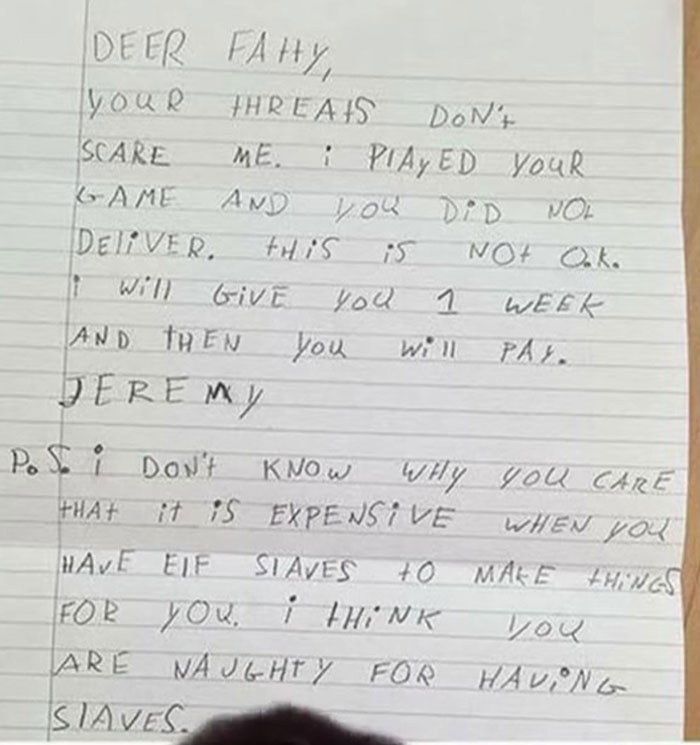 People Online Are Cracking Up Over This Kid's Honest-To-The-Core Letters To Santa