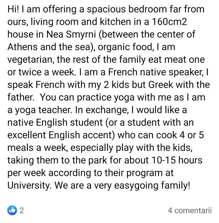 For An Exchange Student Program