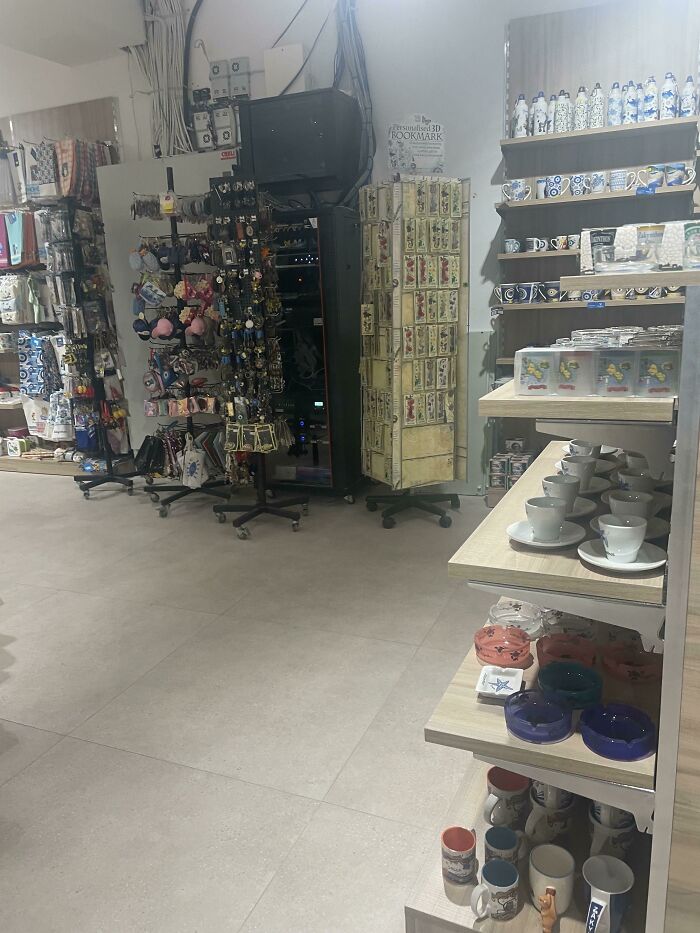 Server Rack In The Middle Of A Shopping Centre In Zakynthos, Greece