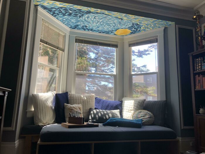 Themed and painted window nook 