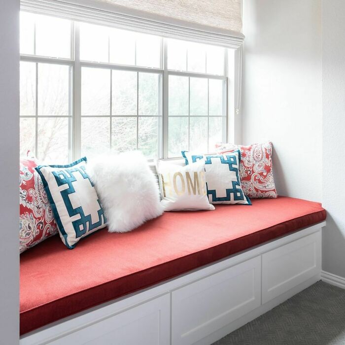 Red and bright window nook 