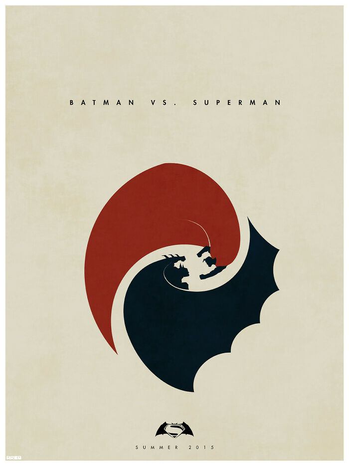 A Batman vs. Superman Poster I Thought Was Very Minimal
