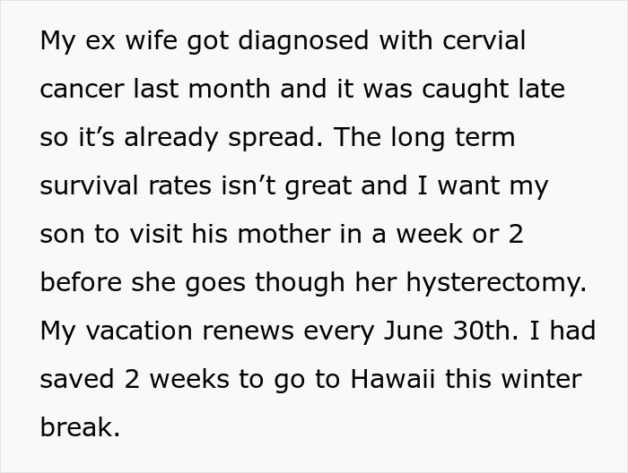 Woman Accuses BF Of Putting His Dying Ex-Wife Before Her Because He Postponed Their Vacation