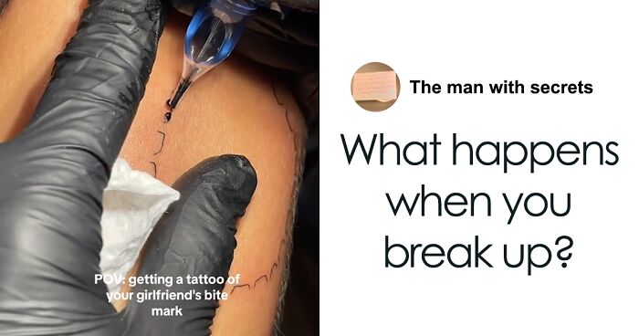 Man Ridiculed For Getting His Girlfriend’s Bite Mark Inked On His Body