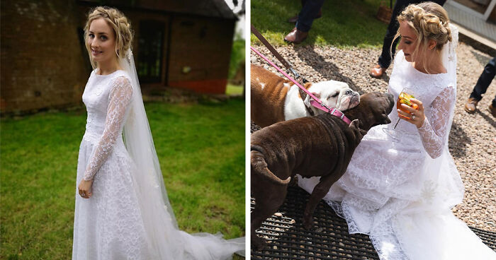 Bride Goes Viral For Choosing A $43 Charity Shop Dress As Her Wedding Gown