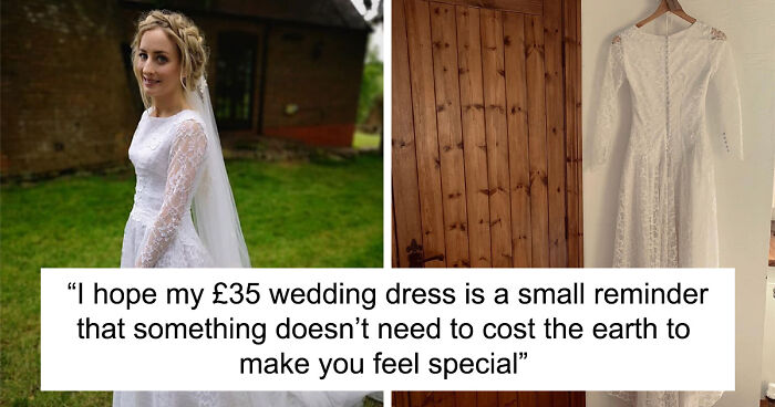 Bride Ties The Knot In $43 Charity Shop Dress She Found Just A Day After Engagement