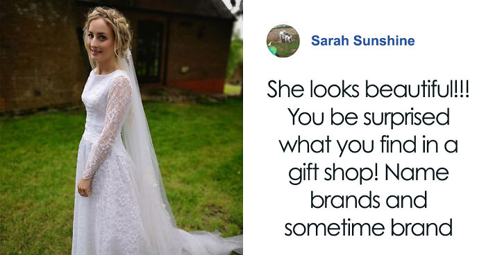 Bride Goes Viral For Choosing A $43 Charity Shop Dress As Her Wedding Gown