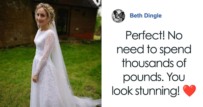 Bride Goes Viral For Choosing A $43 Charity Shop Dress As Her Wedding Gown