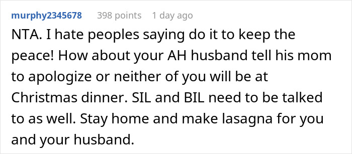 Woman Refuses To Make Signature Christmas Meal As MIL Threw It Away Last Year And Never Apologized