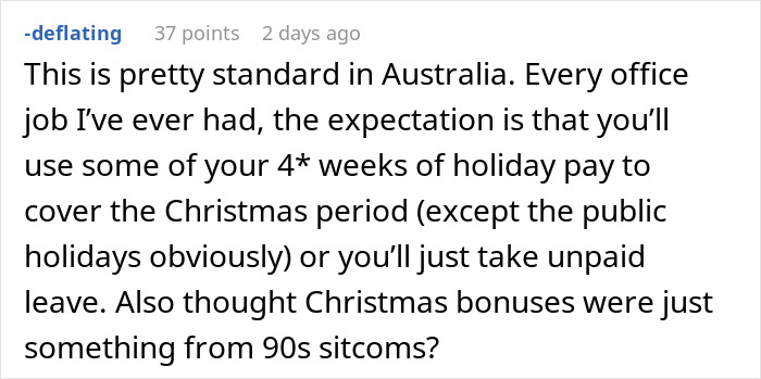 Employee Shares Their Frustration After Finding Out Company Doesn’t Pay For Christmas Break