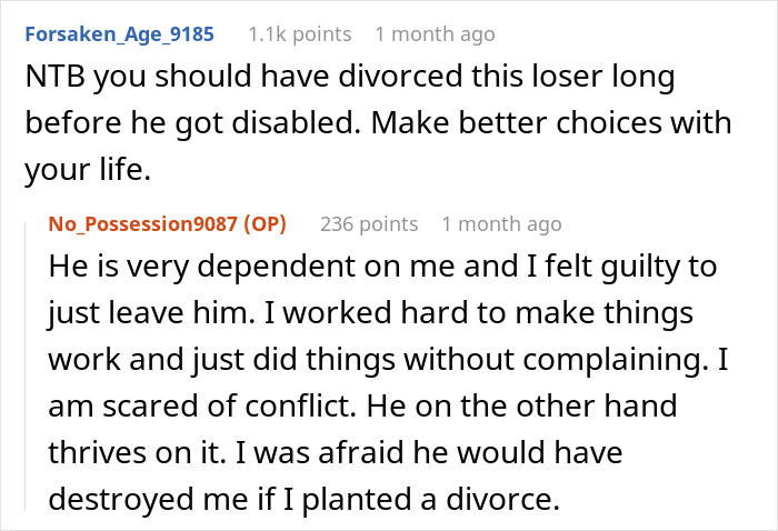 Woman Refuses To Take Care Of Her Heartless Now Disabled Husband, Daughter Sees The Post And Replies