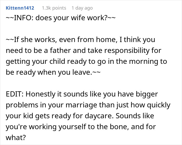 Guy With 2 Jobs Starts Simply Leaving When His Jobless Wife Can’t Get Son Ready In Time For Daycare