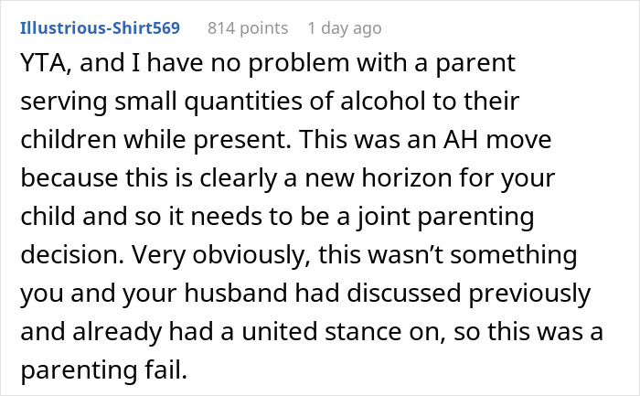 Wife Apologizes To Husband For Giving Wine To Their Teen Daughter But He Cannot Let Go Of It