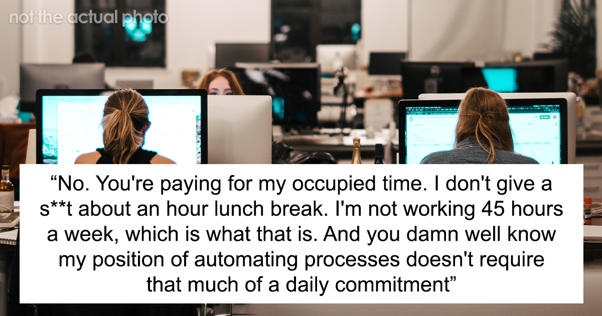 Employee Thinks Paid Lunch Their Hill To Die On, And The Internet, As It Turns Out, Is Very Divided