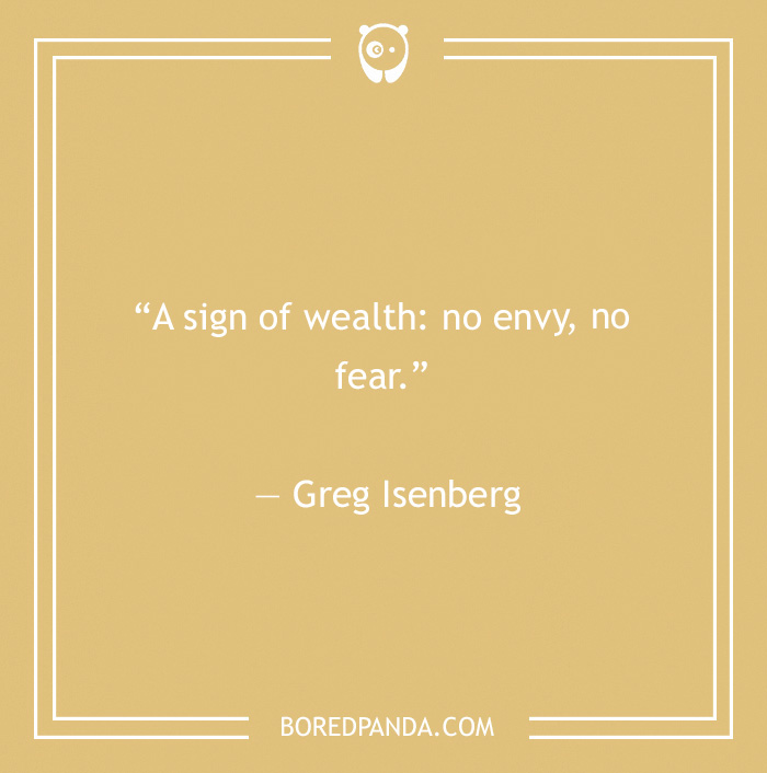 Greg Isenberg quote on sign of wealth 