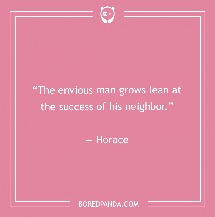Horace quote on envious man 