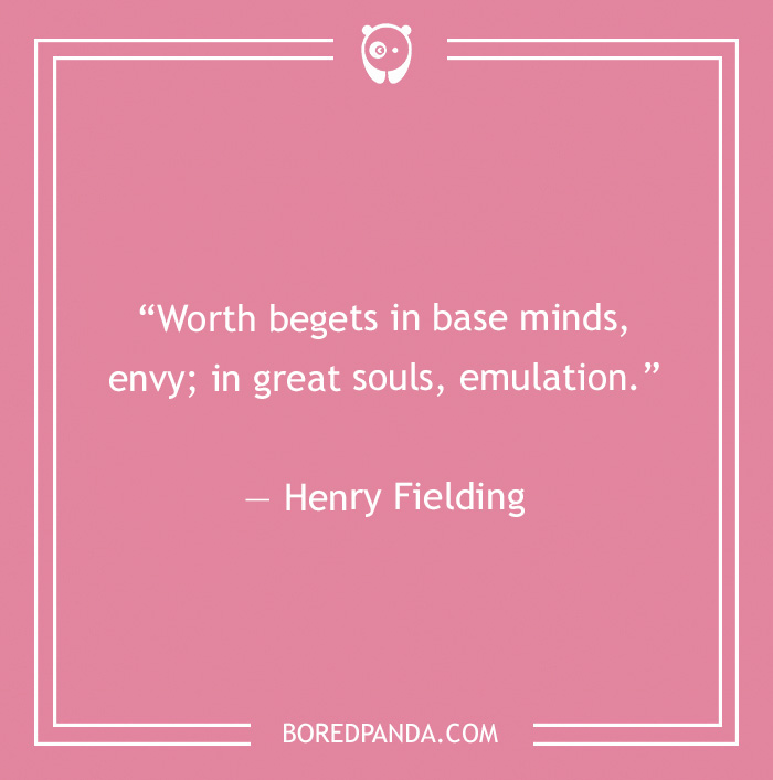 Henry Fielding quote on envy 